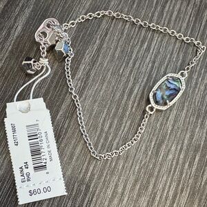 Kendra Scott Silver Bracelet with Iridescent Stone